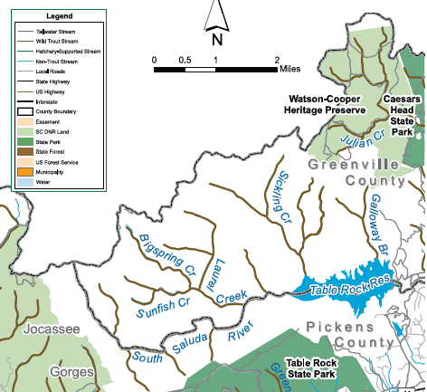 Detail of map in Trout Book